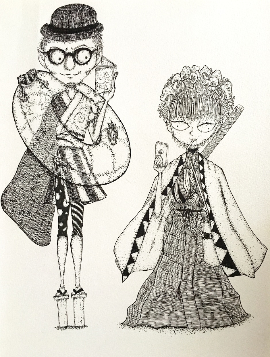 絵本や小説の挿絵を描きます 少しダークでホラーなテイストが得意手描き感を大切にしてます イメージ5