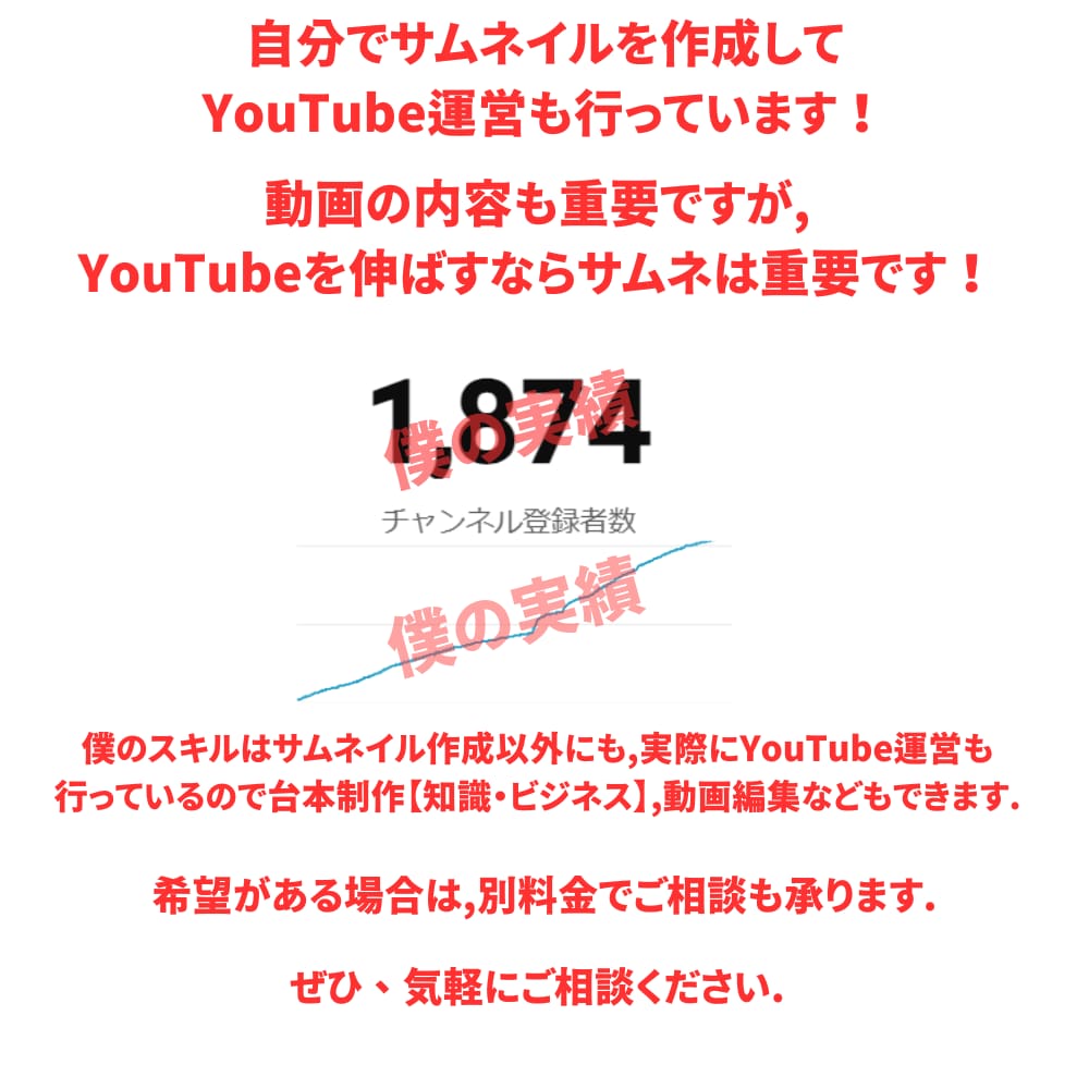 YouTubeのサムネイルを作成します インパクトあるサムネイルつくります イメージ5