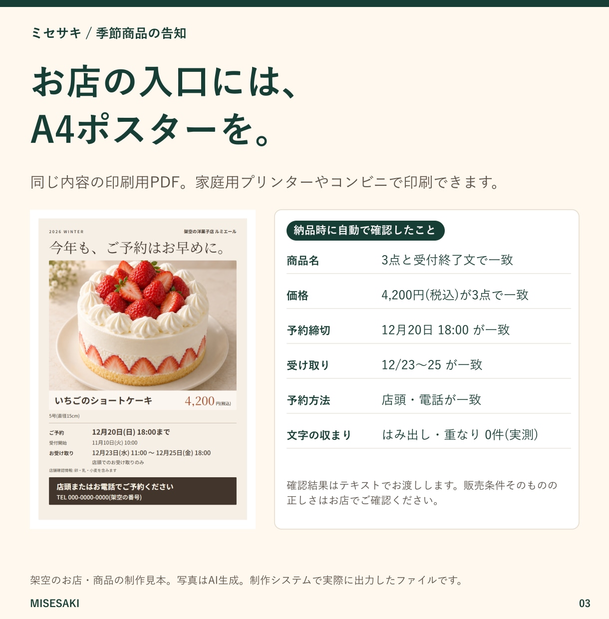 季節商品のSNS画像・店頭POP・投稿文を作ります 写真と販売情報から、SNSと店頭の告知3点をまとめて制作 イメージ3