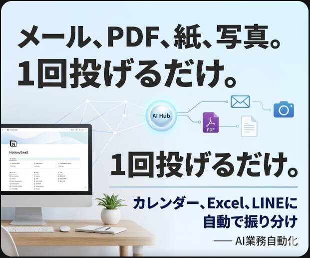 メール・PDFを予定表&Excelに自動入力します あの面倒な転記作業、現場経験者が引き受けます イメージ1