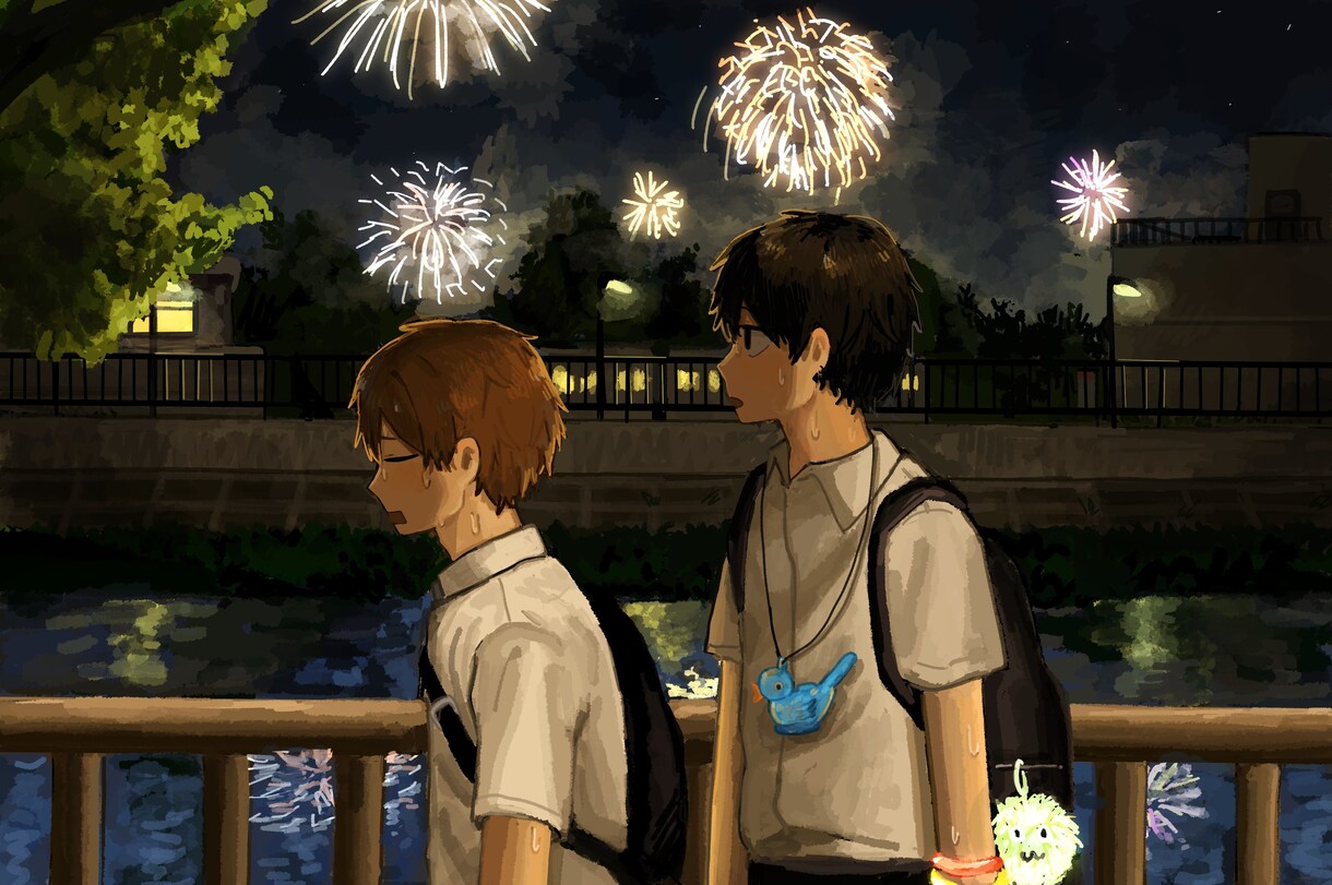 背景＋キャラクターイラスト描きます キャラがそこにいるような風景＋キャラの絵を描きます イメージ1