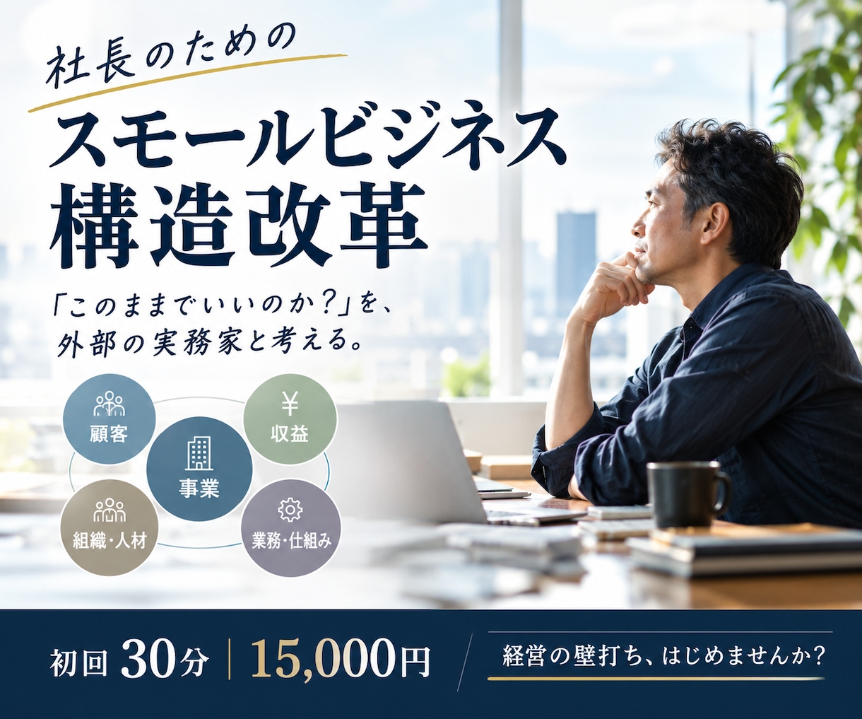 社長殿！スモールビジネスの構造改革を一緒に考えます 売上だけでは解決しない経営課題を構造から整理 イメージ1