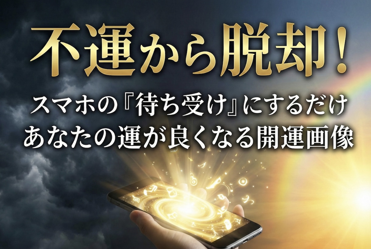 不運から脱却できる画像が手に入ります スマホの『待ち受け』にするだけであなたの運が良くなる開運画像 イメージ1