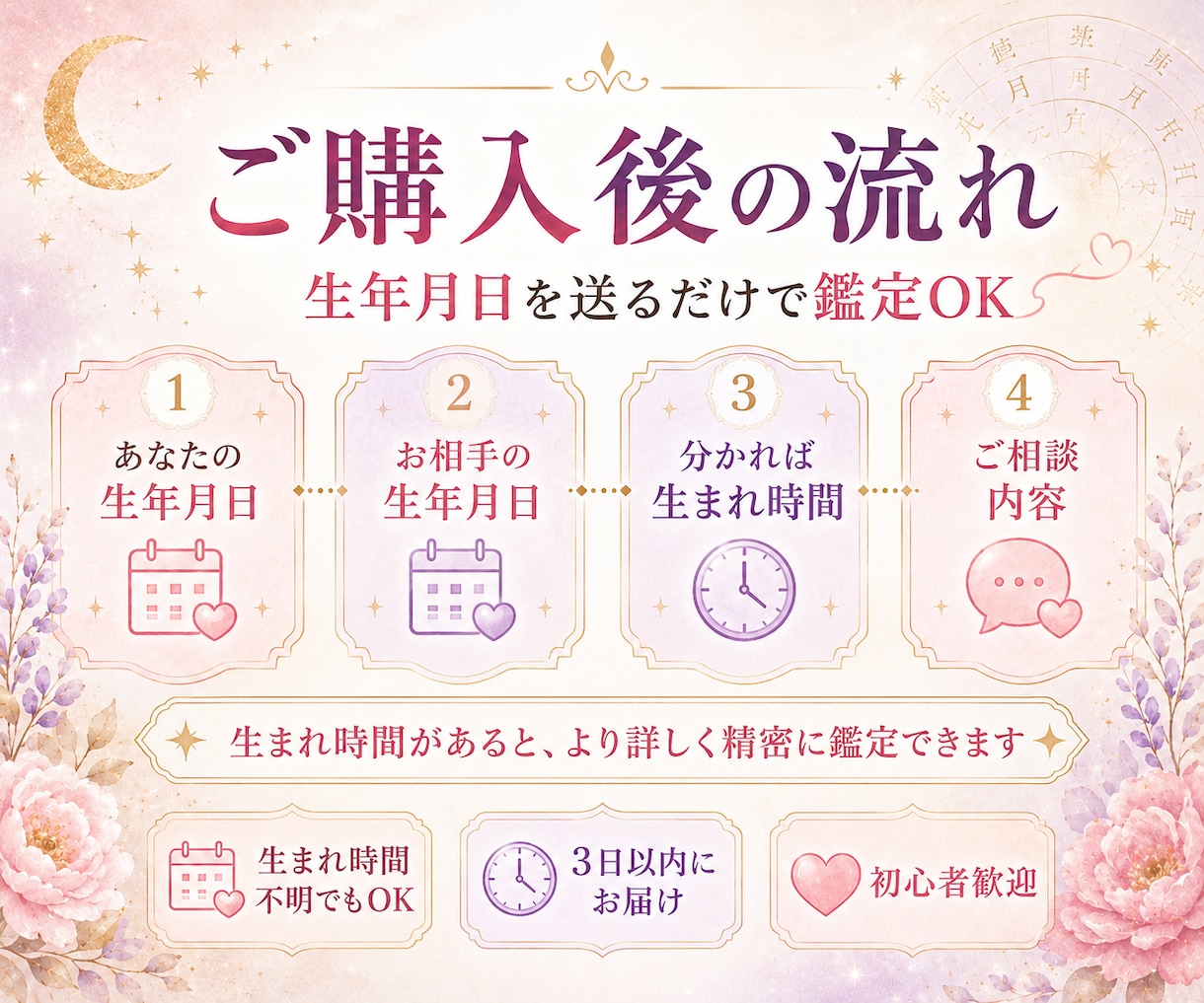 四柱推命で恋愛相性を占います 惹かれる理由と長続きのコツを鑑定 イメージ3
