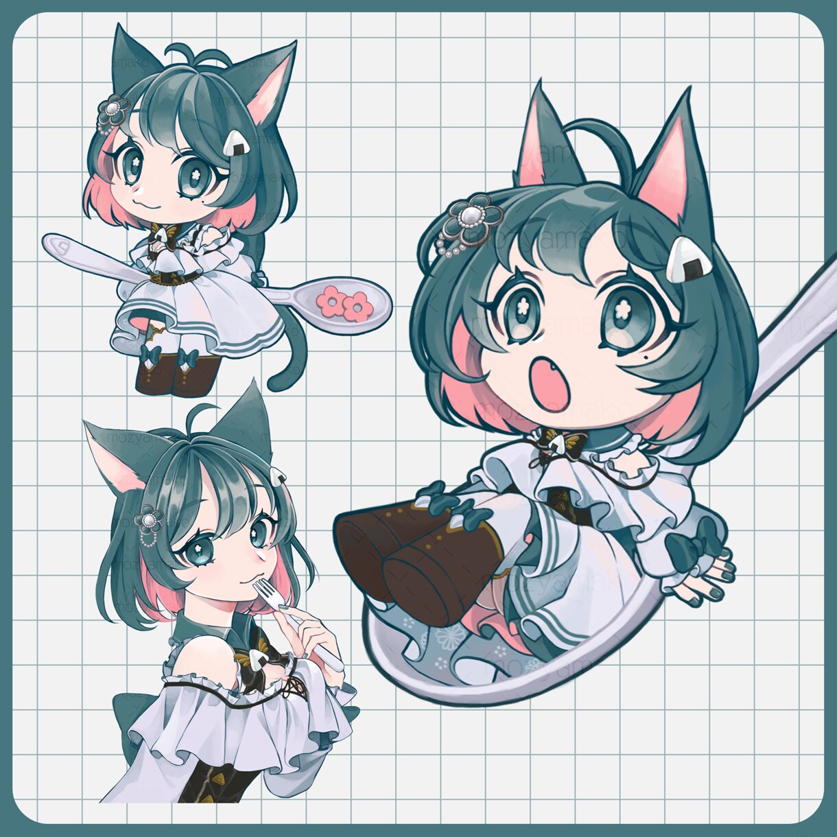 SNS用デフォルメキャラクターイラスト制作します 2.5〜4頭身デフォルメキャラクターイラストを制作承ります。 イメージ5