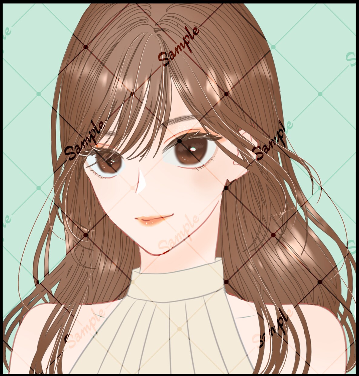 SNSアイコン向け⭐︎女の子のイラスト描きます シンプルだけど目を惹く可愛い女の子を描くことを目指してます✨ イメージ3