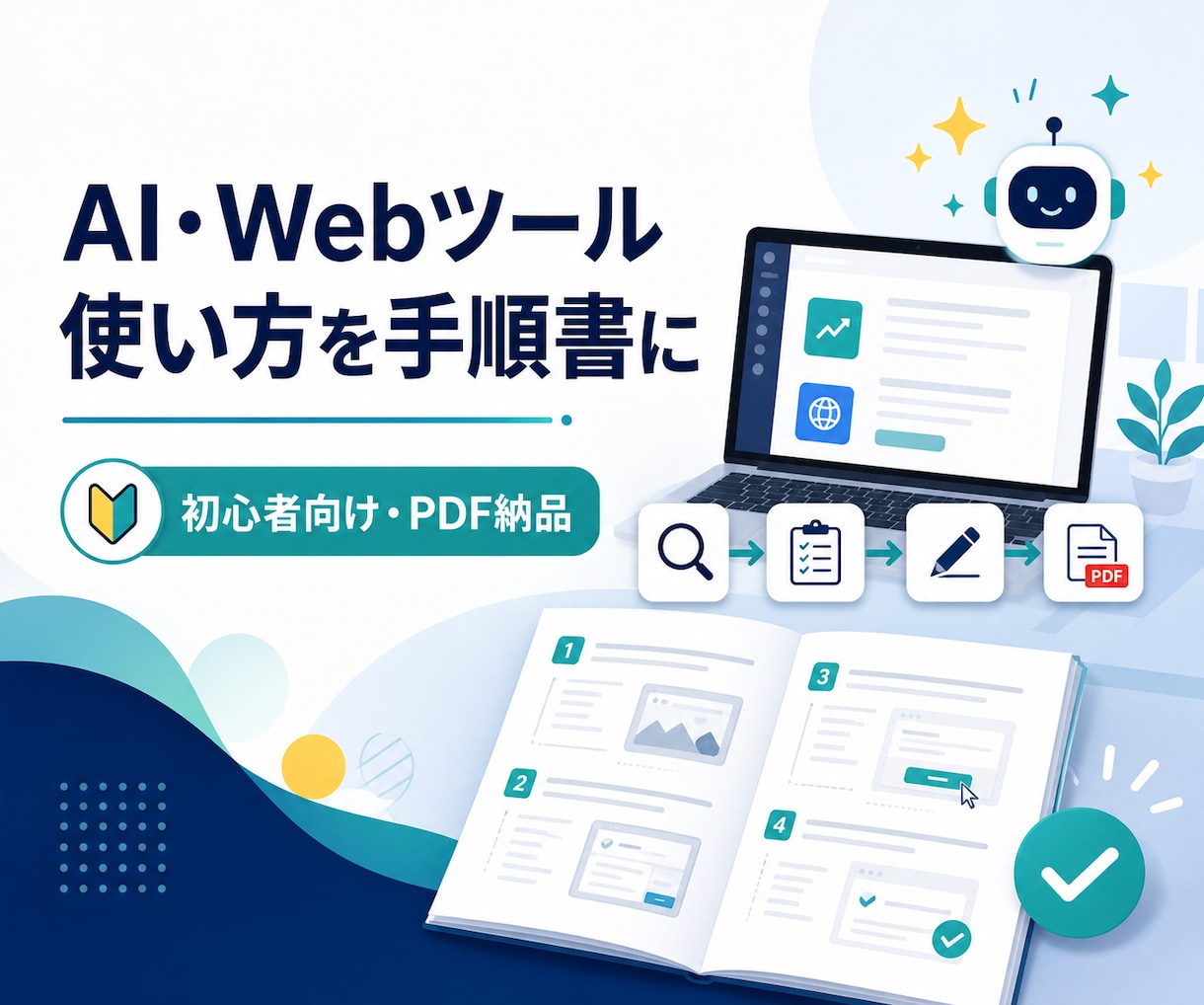 AI・Webツールの使い方を手順書にします 初心者向けに調査・整理しPDFで納品します イメージ1