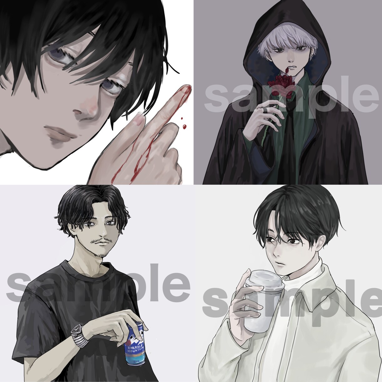 SNSなどで使えるアイコンイラスト作成します ヘッダー、似顔絵、キャス画も対応可〇 イメージ3