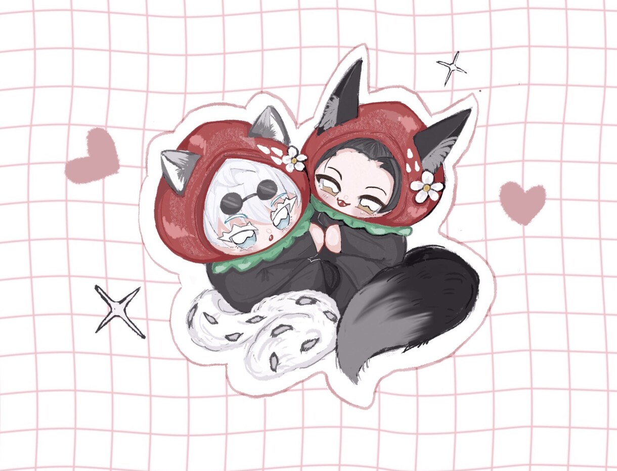 ゆるふわなミニキャライラストお描きいたします ペアイラスト1000円でお描きいたします！ イメージ5
