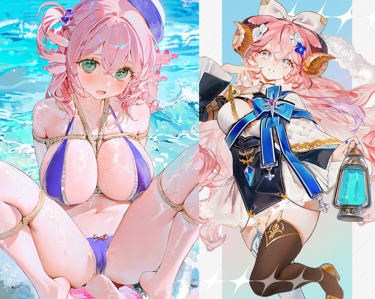 企業実績有/質感重視のイラストを制作します MV・Vtuber活動用・記念絵・グッズ用・ゲームCG素材等 イメージ5