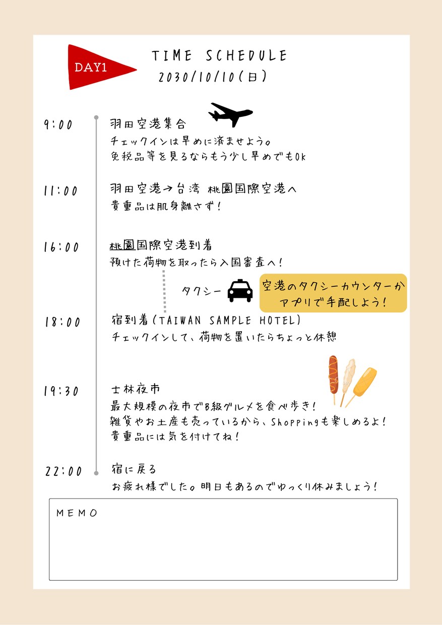 初海外でも迷わない！旅のしおりを作成します 当日はこれを見るだけ。個人手配でも安心な実用しおりです イメージ3