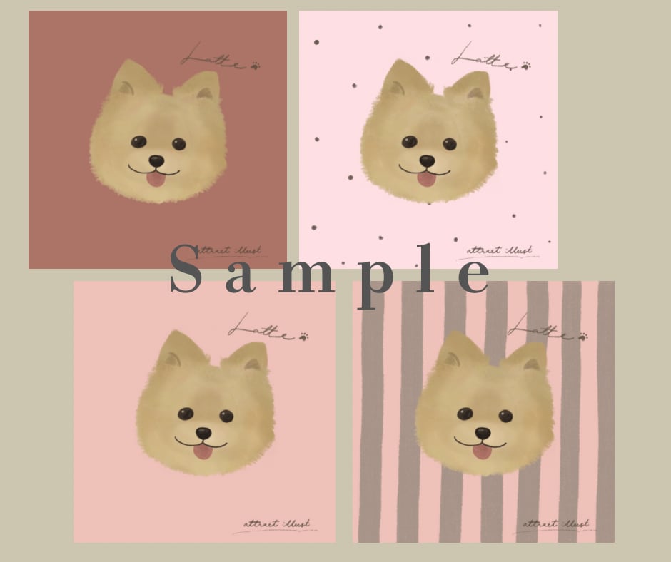 ペットちゃんを可愛いイラストにします アイコンやご自身用にグッズにも♡マスコットのようなイラスト イメージ6