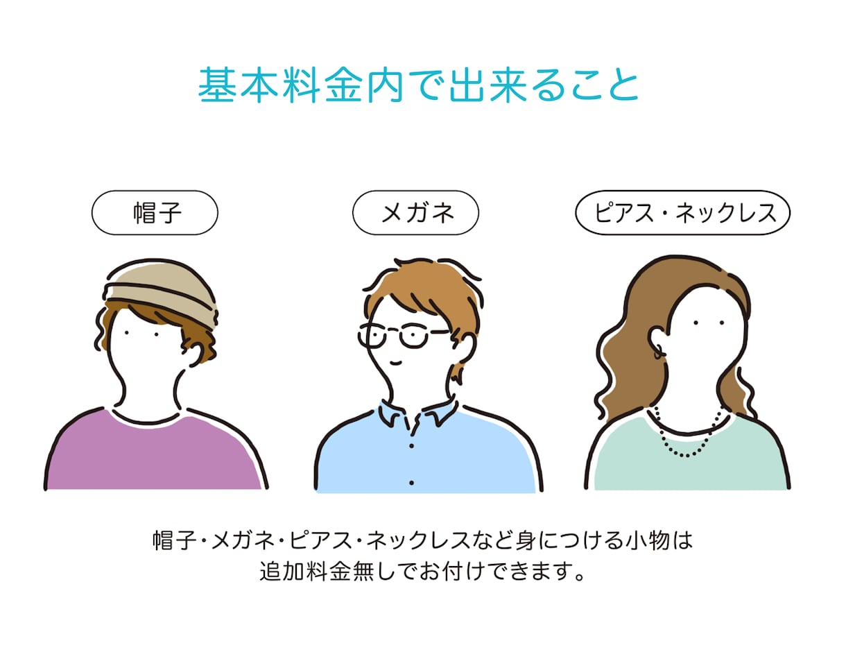 雰囲気伝わるシンプルPOPなアイコン作ります SNSなどで写真を載せたくないけど雰囲気は伝えたい方に. イメージ6