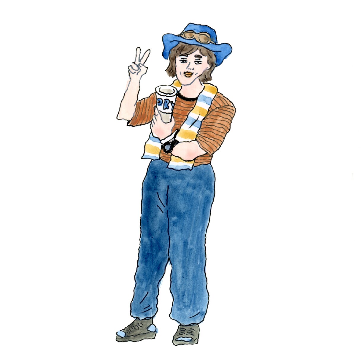 全身、立ち姿をかわいくイラストにします 雑誌などで活躍中のイラストレーターがイラストを描きます イメージ9