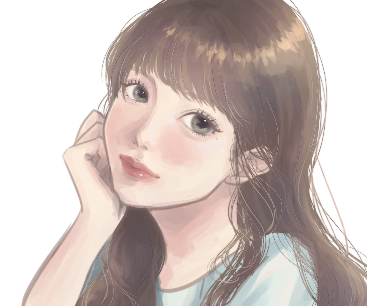リアルで綺麗な似顔絵描きます 髪の色や目の色を好きな色にしてアニメキャラのようなイラストに イメージ2