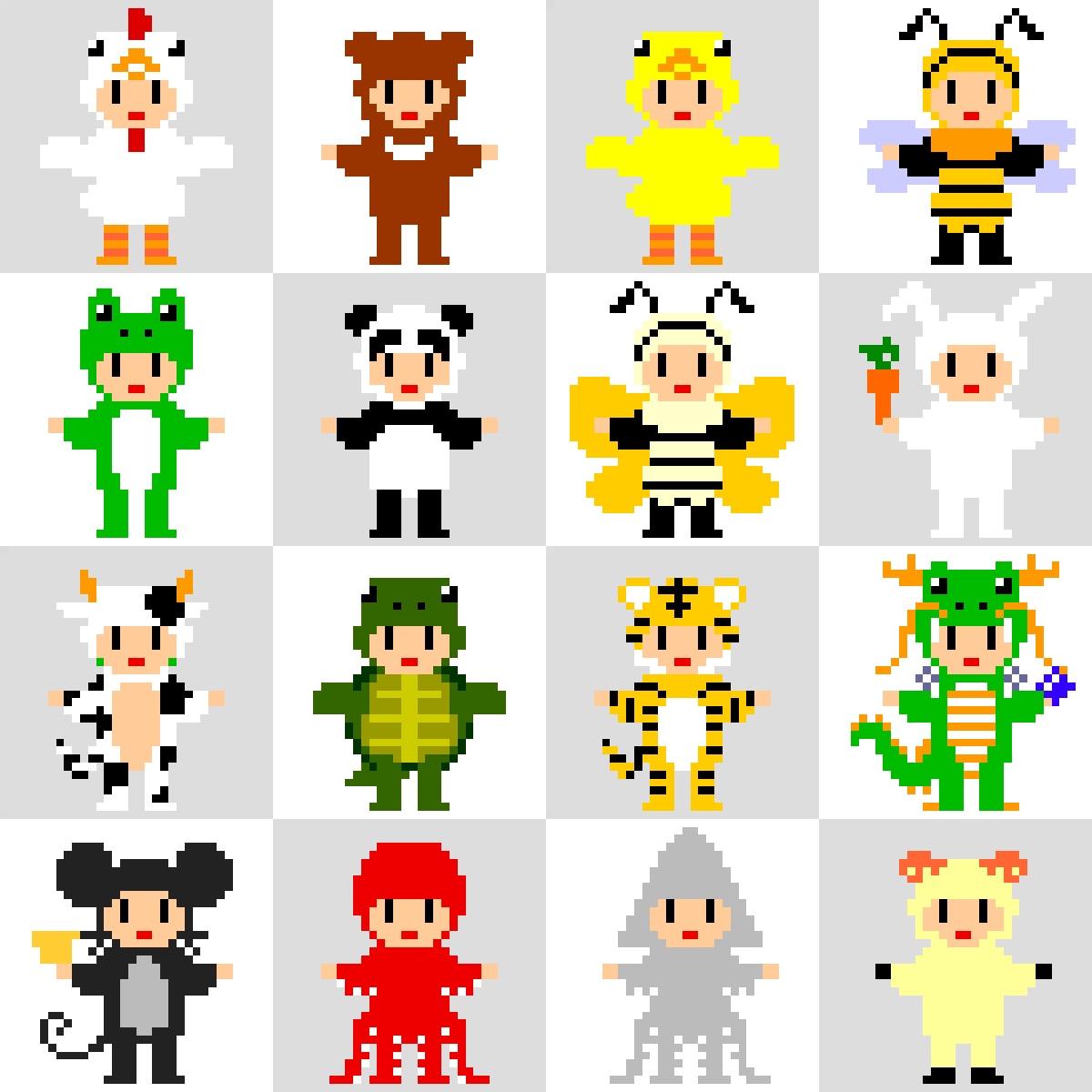 SNSアイコンに！かわいいドット絵制作します 32×32pxのドット絵をご希望のサイズにしてお渡しします！ イメージ2