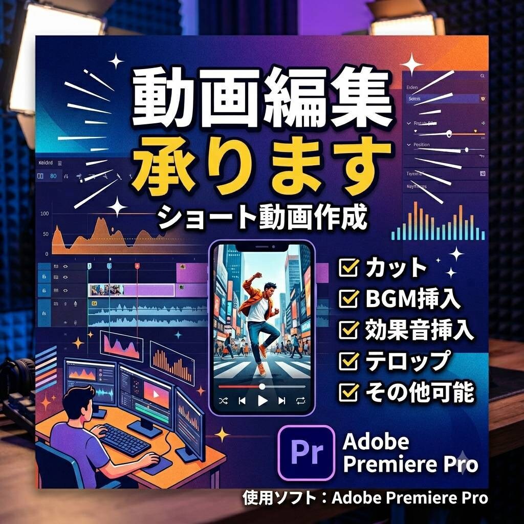 縦型ショート動画の編集を承ります TikTok/Shorts/リール、お任せください！ イメージ1