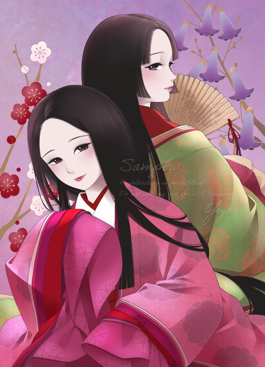 和風・和服専門｜儚げで凛とした人物イラスト描きます 〖商用OK〗MV /装画/サムネイルなど丁寧に制作いたします イメージ5