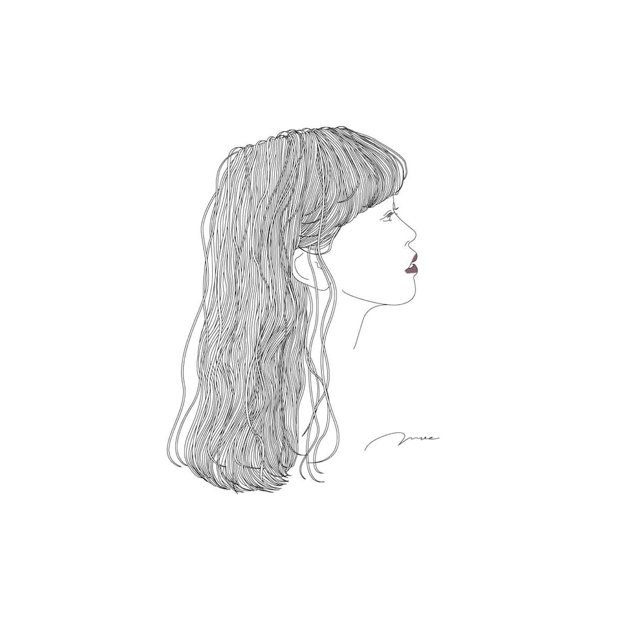インパクトのある繊細なイラスト描きます 髪の毛に細かく繊細で動きを持たせます イメージ1