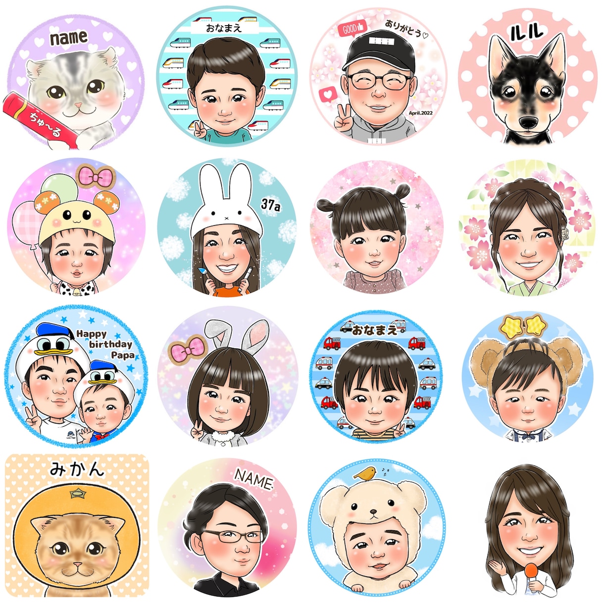 名刺、アイコン、HP用等似顔絵お描きします そっくりで可愛い、あたたかい似顔絵です＊ イメージ10