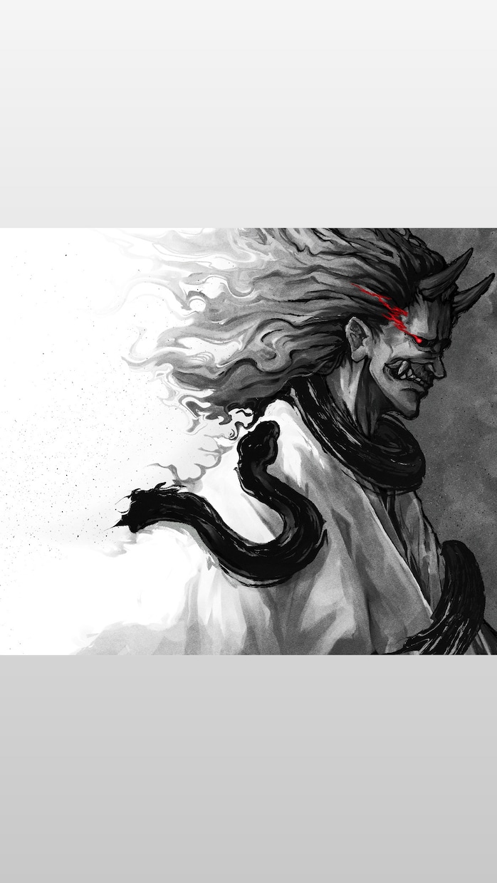 タトゥーイラスト描きます ブラック&グレーの和風イラストで静かなかっこよさを描きます イメージ5