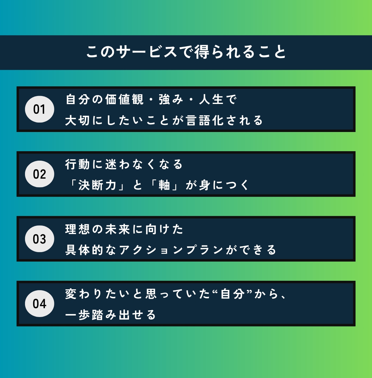 8日間で「やりたいことがわからない」を卒業させます 300人以上を導いた“価値観×強み”の再発見セッション イメージ3