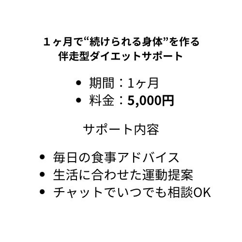 無理なく続くダイエットを1ヶ月伴走します 3日坊主卒業！無理なく続くオンラインダイエットサポート イメージ2