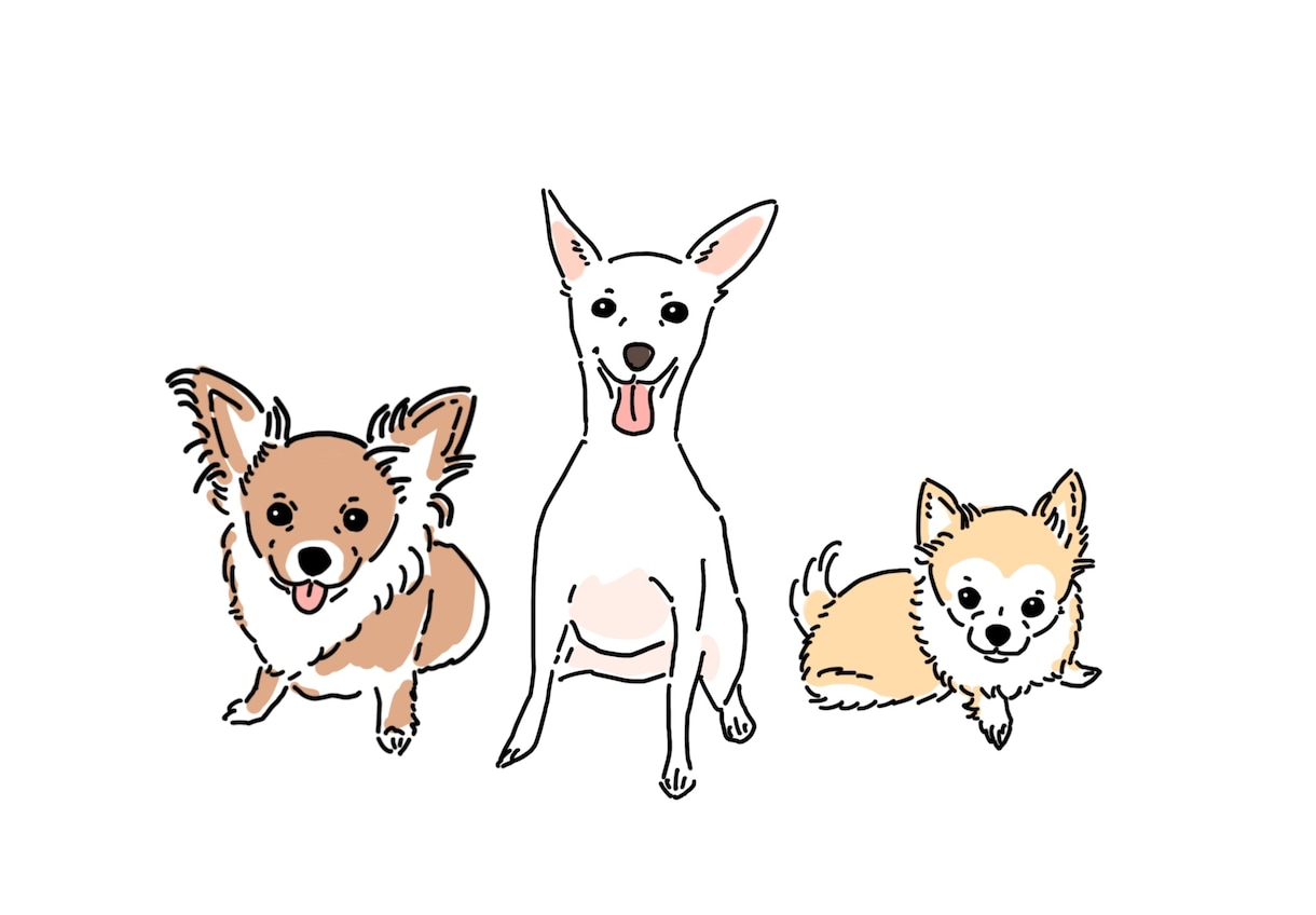 名前付き⭐︎シンプル可愛いペットイラスト描きます 犬/猫/ウサギ/ハムスターなんでも◎記念日やギフトに是非⭐︎ イメージ8
