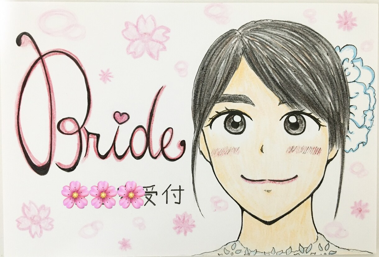 世界に１つだけ✨手描きの似顔絵を郵送〒します ハガキサイズ用紙なのでプレゼントや写真立てにいかがですか？ イメージ6
