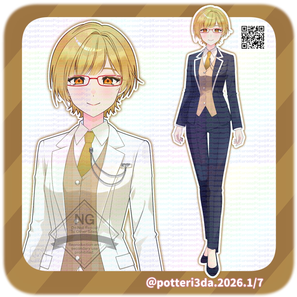 オリジナルの立ち絵描きます SNSで活動で使うキャラクターイラスト制作承ります！！ イメージ5
