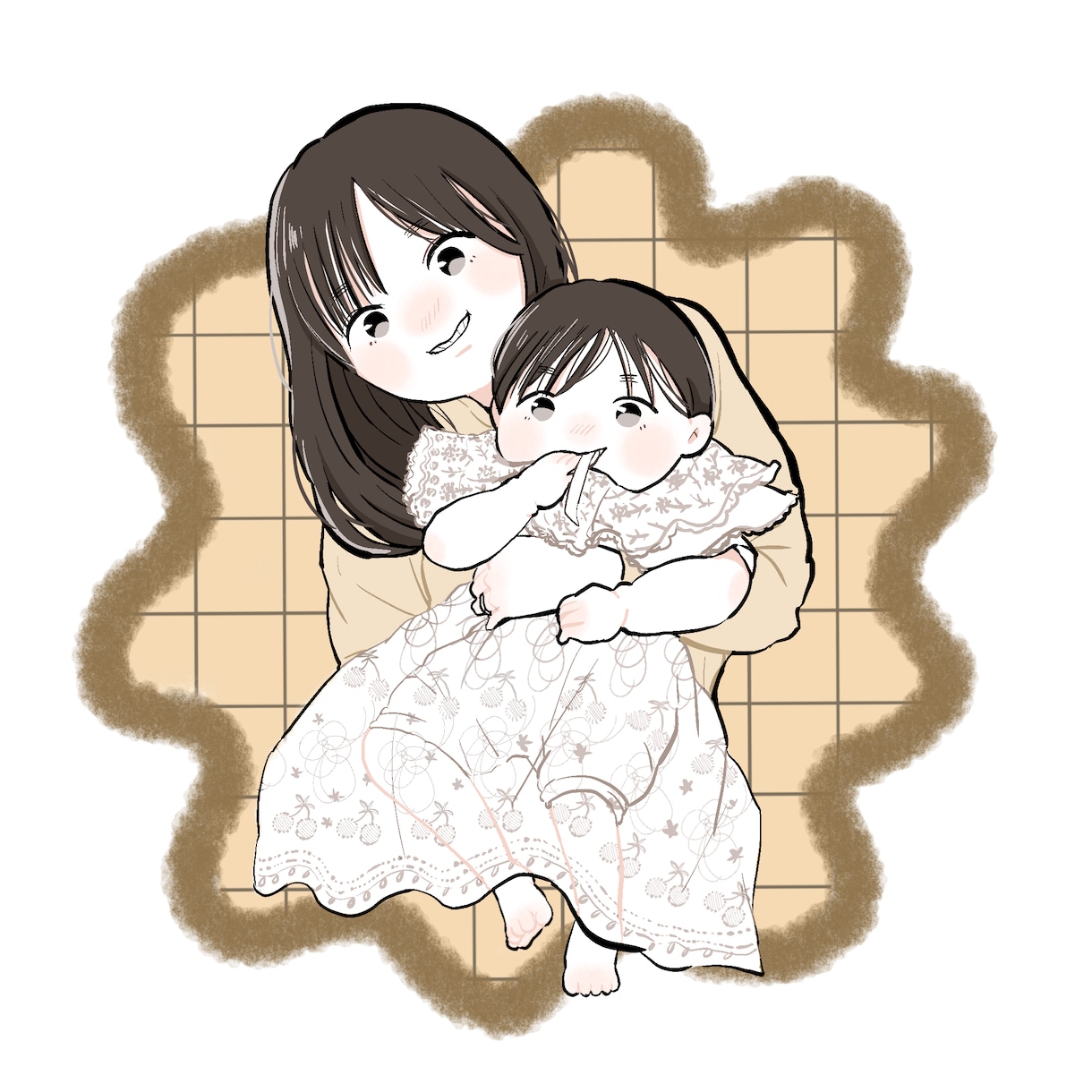 お子様、家族の似顔絵イラストを作成します ふんわり柔らかい雰囲気の似顔絵を描かせていただきます。 イメージ1
