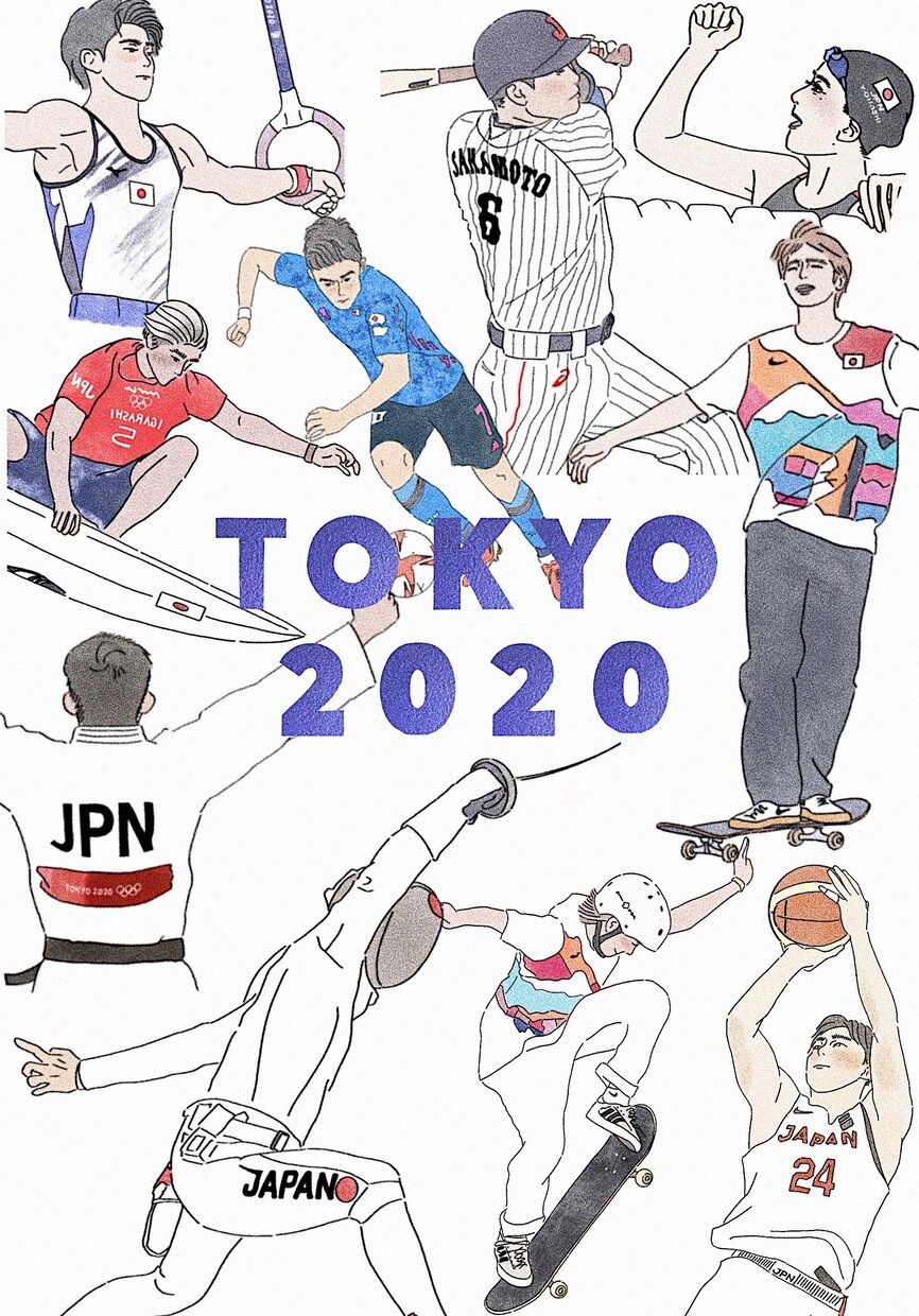 スポーツイラストを作成します 部活引退じのメッセージに添えて イメージ3