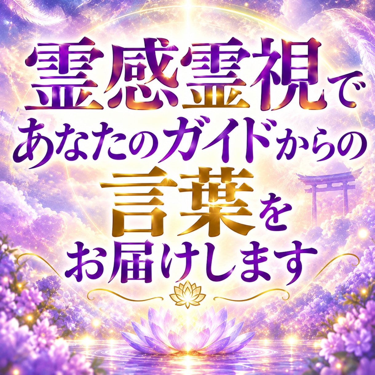 霊感霊視であなたのガイドからの言葉をお届けします 神様・守護霊・ハイヤーセルフ…今あなたに伝えたい存在は誰？ イメージ1