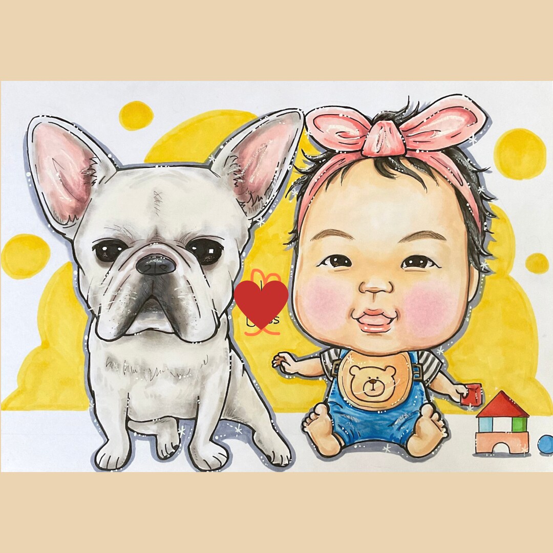 あたたか〜い☆リアル可愛い☆手描き似顔絵描きます ★基本のタッチ似顔絵(◎スタンダード) イメージ9