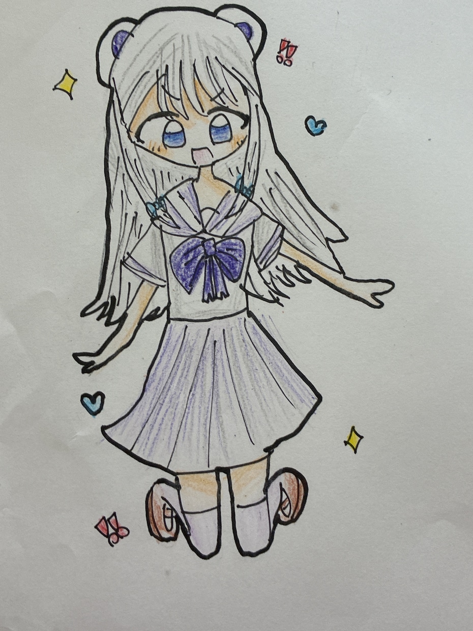 女の子専門！キラキラ可愛いイラスト制作します 世界に一つだけのアナログ原画。手描きの女の子を丁寧に描きます イメージ1