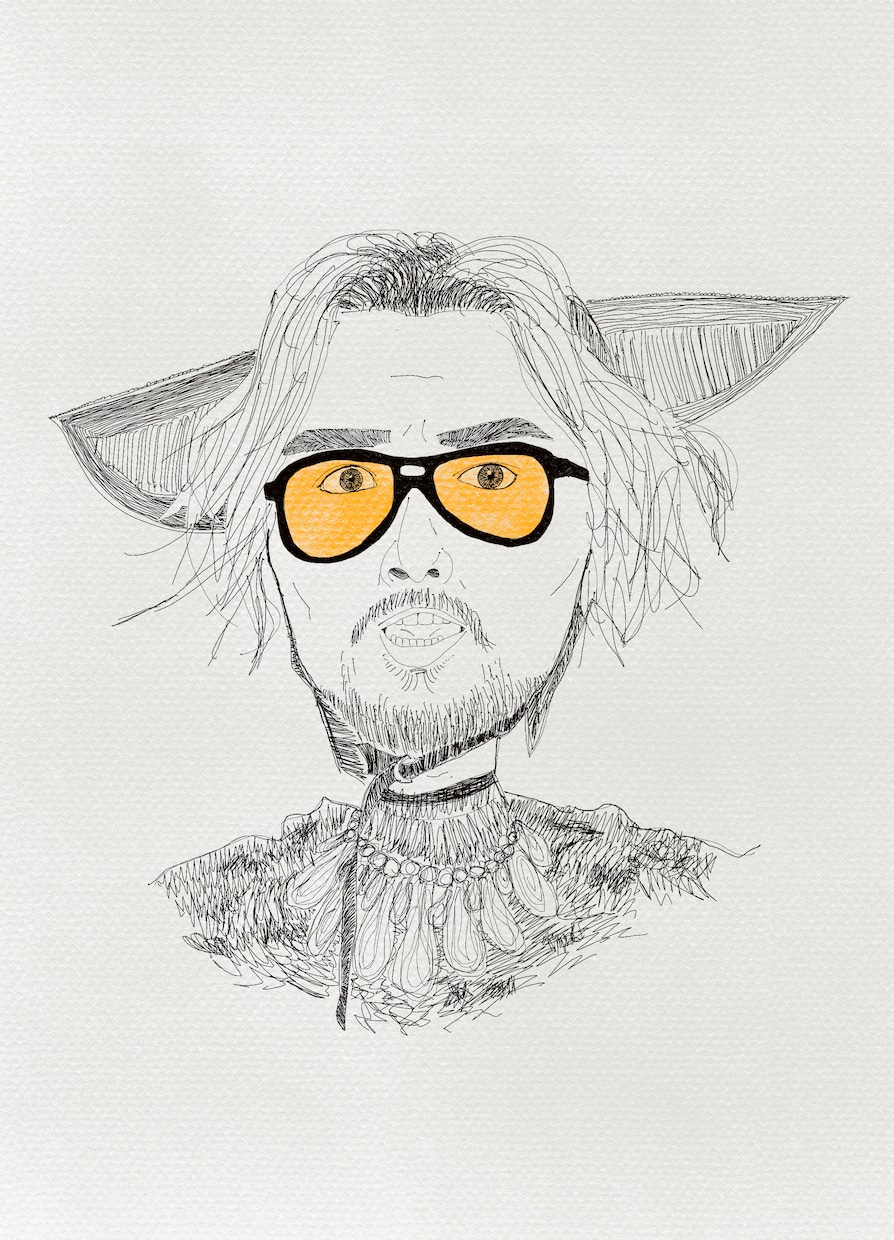 ゆるい特徴のある似顔絵描きます 線画とワンポイントカラーで個性が出る似顔絵 イメージ1