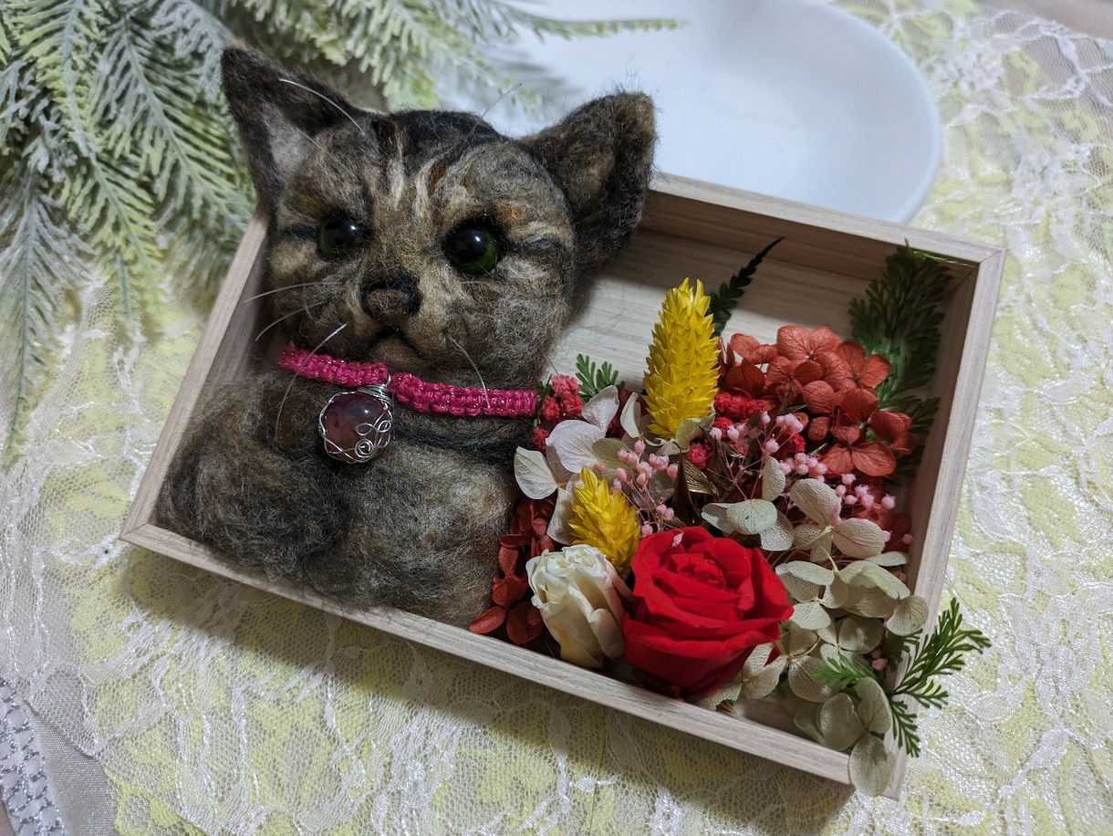 羊毛フェルトでお作りいたします 大切なご家族との日々を思い出せる世界に1つだけのフレームです イメージ9