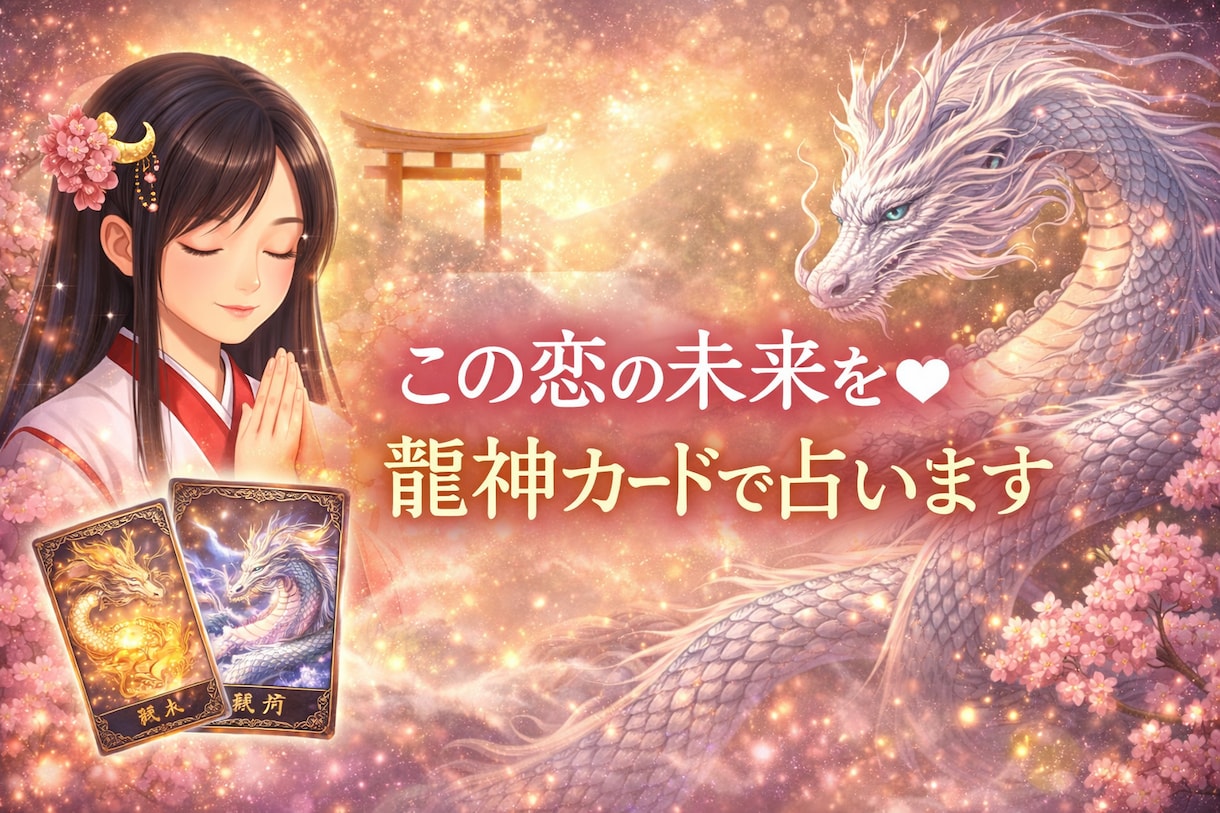 龍神カードで恋の流れと可能性を神託で読み解きます 迷いの中にある恋に 龍神からの神託メッセージを届けます イメージ1