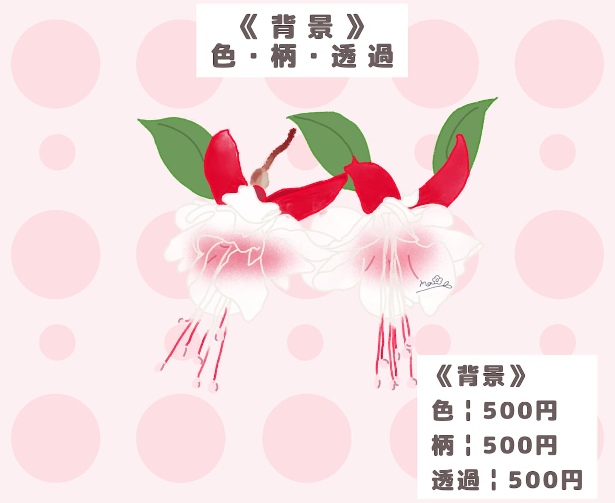 様々な用途に使えるお花をお描きします お誕生日のお花、思い出のお花、など。 イメージ5