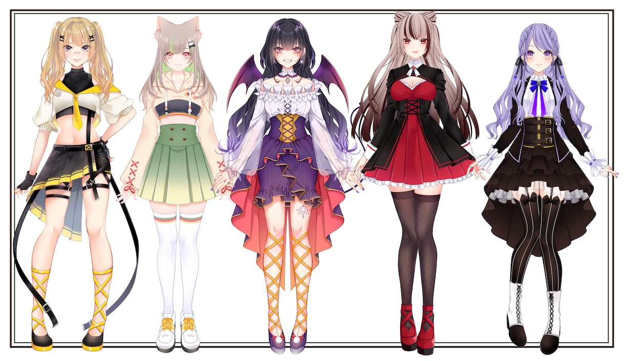 Vtuberの立ち絵からモデリングまで制作します かわいい、かっこいいモデルを制作いたします！ イメージ4