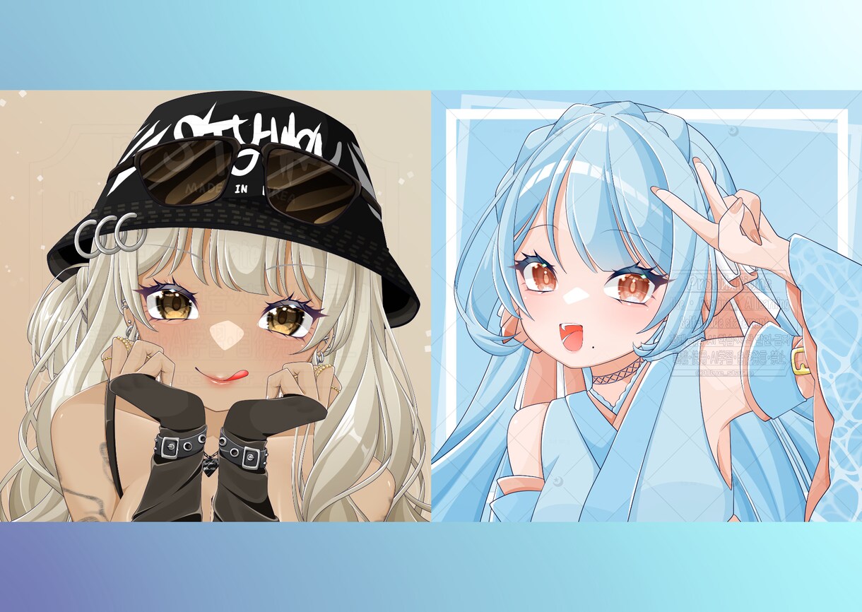 1枚絵描きます ふわふわキラキラ可愛い1枚絵を作成します。 イメージ2