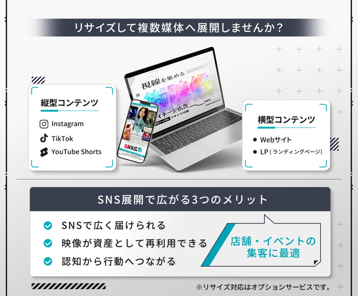 視線を止めるサイネージ広告映像を制作します 気づかれない広告を、見られる広告へ イメージ3