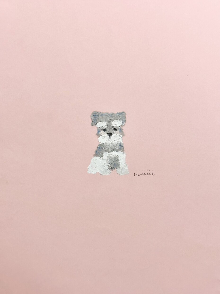 オイルパステルであなたの愛犬を可愛く描きます ゆるキャラ雰囲気とパステルカラーでアイコンにピッタリ！ イメージ5