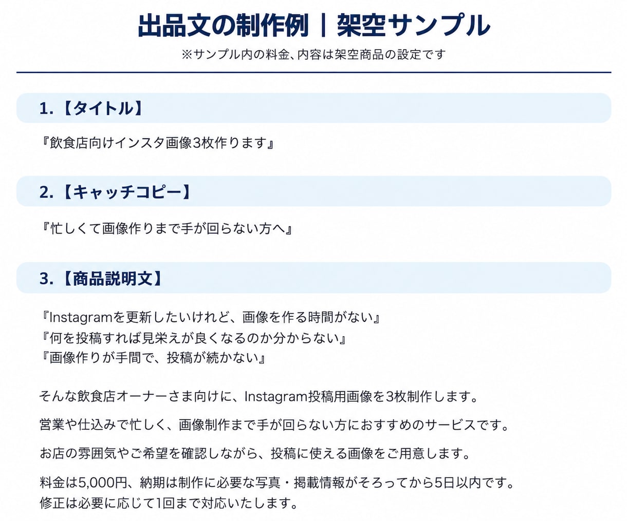 ココナラ出品ページの文章を作成します サービスは決まっているのに文章にできない方へ イメージ2