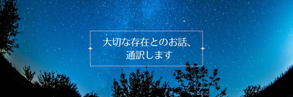 大切な存在との対話、通訳します あなたにだけ触れられる、見える相手との対話を通訳します イメージ1