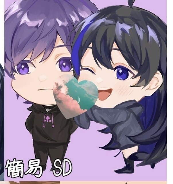 2人で2000円！簡易SDイラスト描きます 厚塗りで可愛くかっこよく仕上げます！ イメージ1