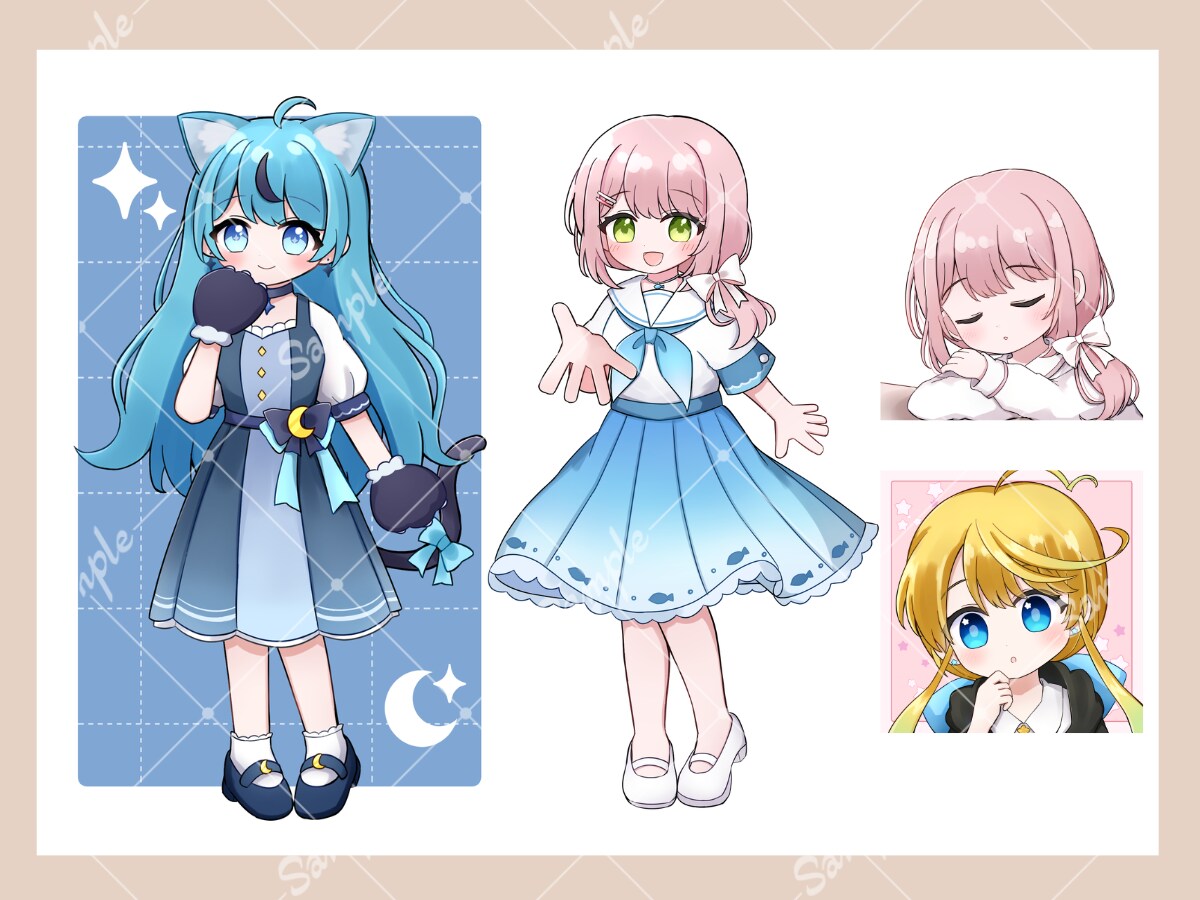 商用込み！ふんわりかわいい系イラストお描きします ちびキャラ・等身絵・アイコン・イラスト全般描きます イメージ4