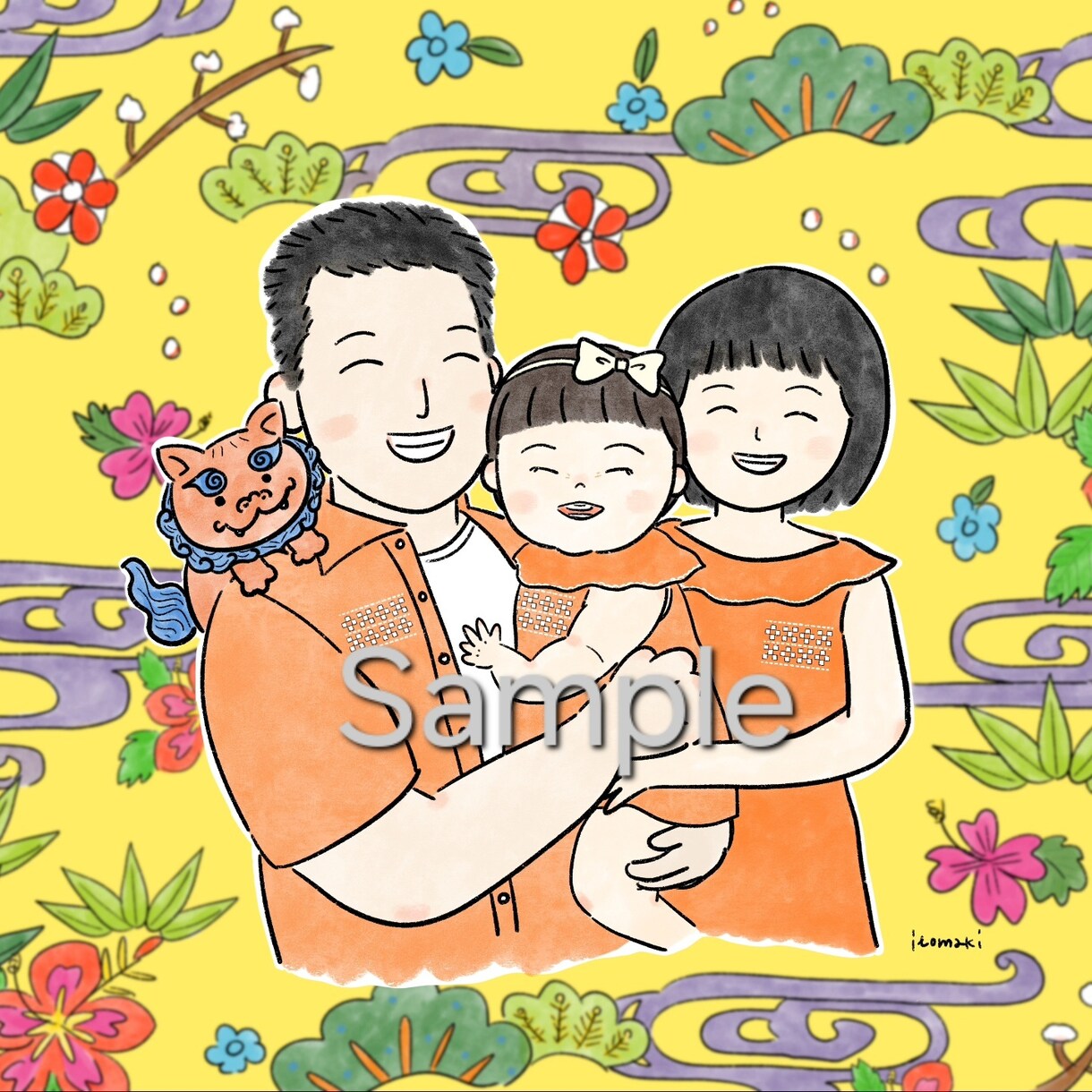大切な思い出を残せる♡ゆるかわ家族の似顔絵描きます 毎日をハッピーに♩家族の幸せな瞬間をいつでも思い返せます♡ イメージ3