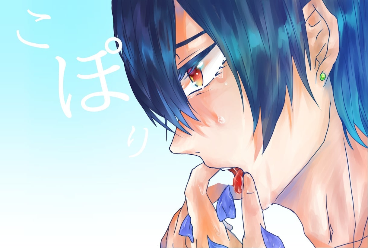 キラキラのお絵描きで注目させます 高彩度中明度の絵で歌ってみたや同人誌の表紙で注目度UP イメージ3