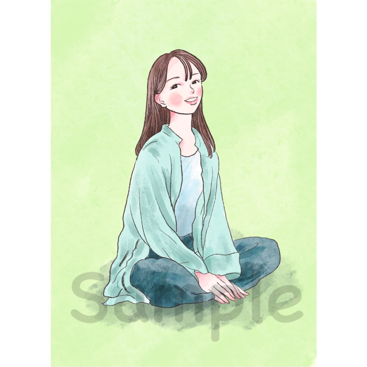 優しいタッチでかわいい水彩画風似顔絵を描きます SNSやHPのアイコンに。親しい方へのプレゼントにも◎ イメージ9